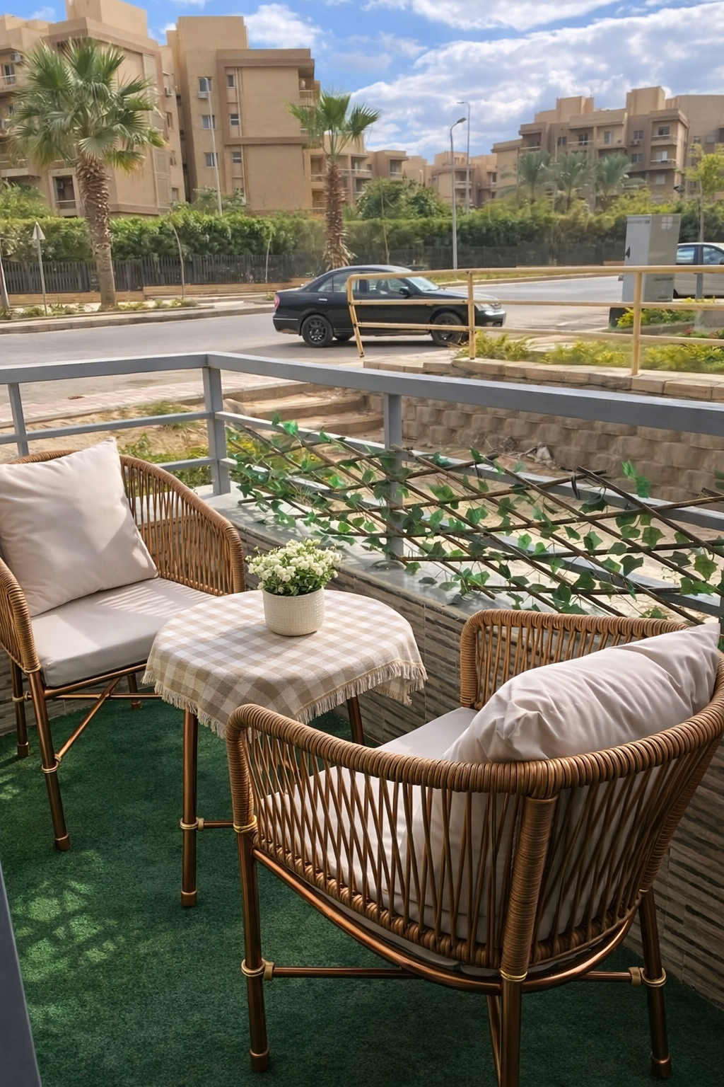 طقم كرسيين + ترابيزة دبار مستورد – تصميم مودرن Premium