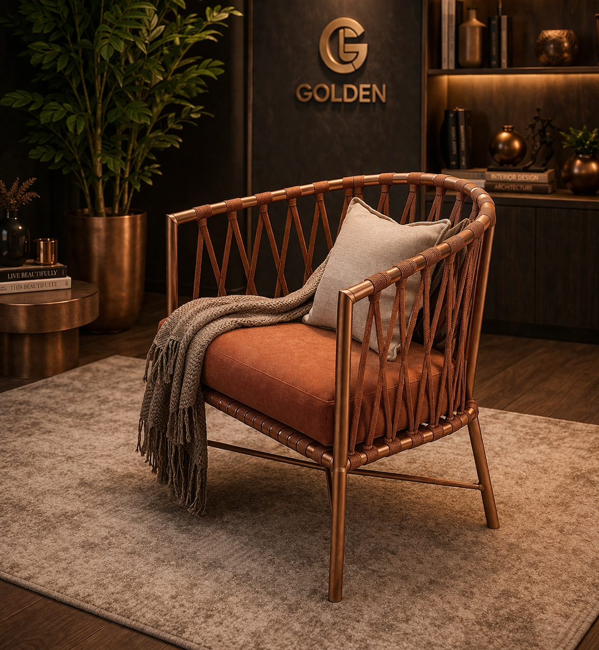 Throne Outdoor Chair – Copper Edition